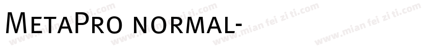MetaPro normal字体转换